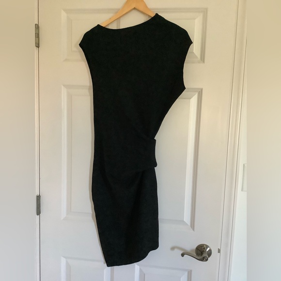 Helmut Lang Wool Asymmetrical Ruched Side Dress Size S - Picture 4 of 7